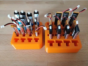 1s bateria de lipo, titular do indicador carga rc veículos organizador 3d print model - Mito3D