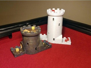 çift sarmal zar Kulesi oyuncak oyun aksesuarlar 3d print model - Mito3D