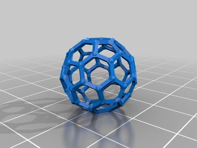 abgeschnittene Ikosaeder soccer ball 3d drucken hexagon 3D print model - Mito3D