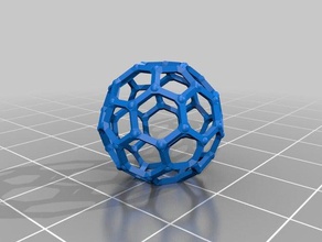 truncated icosahedron soccer ball 3d printing hexagon 3d print model - Mito3D