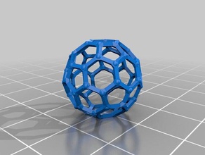 abgeschnittene Ikosaeder soccer ball 3d drucken hexagon 3d print model - Mito3D