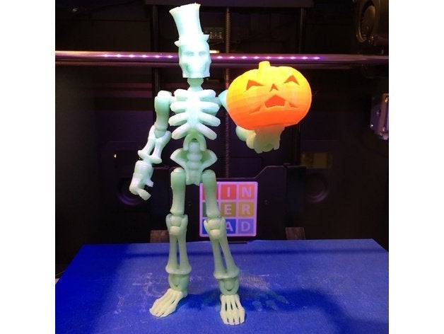 skeleton single print decorations halloween Skeleton 3D print model - Mito3D