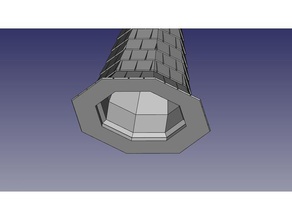 torre de 3x3 octogonal construção brinquedos exin fortes 3d print model - Mito3D