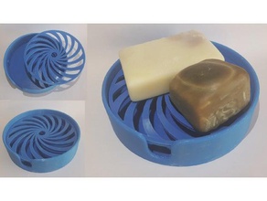 porte-savon douche un égouttoir l'eau gouttoir le titulaire savon savonette shell de 3d print model - Mito3D