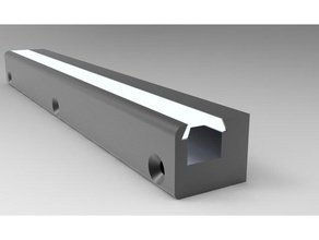 soporte para tiras led focalizado pared arredamento iluminacion striscia del 3d print model - Mito3D