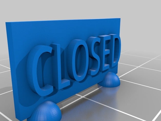 closed sign other desktop 3D print model - Mito3D