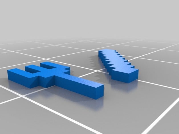 minecraft trident stick 3d printing 3D print model - Mito3D