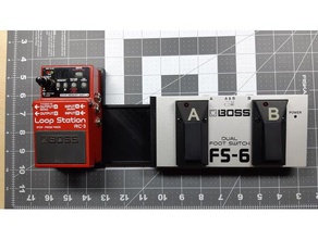 boss rc-3 mount fs-6 çift ayak anahtarı müzik montaj gitar pedalı döngü istasyonu 3d print model - Mito3D