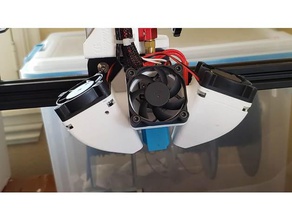 cr-10 ender 3 double 40mm volcan partie ventilateur de refroidissement ductinator 3d l'imprimante pièces conduits ventilation creality e3d 3d print model - Mito3D