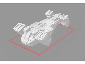 arrakun nave vtol 6mmepic scale40k vehículos plano sci-fi gratuita scifi warhammer 40k 3d print model - Mito3D