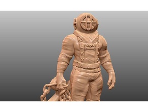 subnautical tabletop miniature toys games 28mm dnd dungeons dragons fantasy fdm gaming gloomhaven hero humanoid mutant pathfinder resin rpg scuba underwater villain warhammer 3d print model - Mito3D
