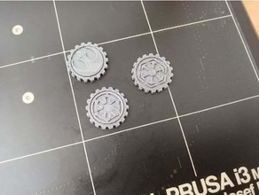 star wars coins badges gear gears starwars 3d print model - Mito3D