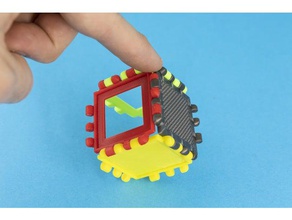 polypanels square construction toys build connect 3d print model - Mito3D