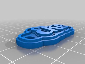 eke Schlüsselanhänger angepasst 3d print model - Mito3D