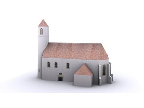mikanovci Kirche Gebäude Strukturen katholische Kroatien Templer Turm vinkovci 3d print model - Mito3D