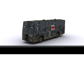 improvisierte tank Krieg Kroatien vukovar medic bus Fahrzeuge Papier papercraft papercraftcroatia 3d print model - Mito3D