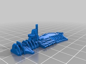 fanático de la clase caos luz crucero modificado parte superior battlefleet gothic 3d print model - Mito3D