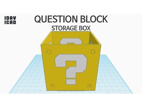 1day 1cad question block storage box containers 1day1cad 3d print model - Mito3D