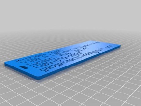 Bagaj etiketi mbr 4 satır organizasyon özelleştirilmiş 3d print model - Mito3D