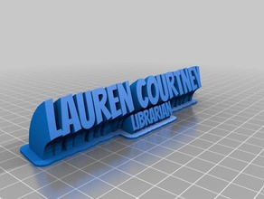 lauren courtney etiqueta personalizado 3d print model - Mito3D