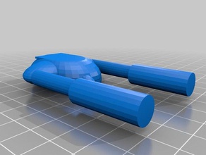 simple battlestar de la tourelle des véhicules galactica 3d print model - Mito3D