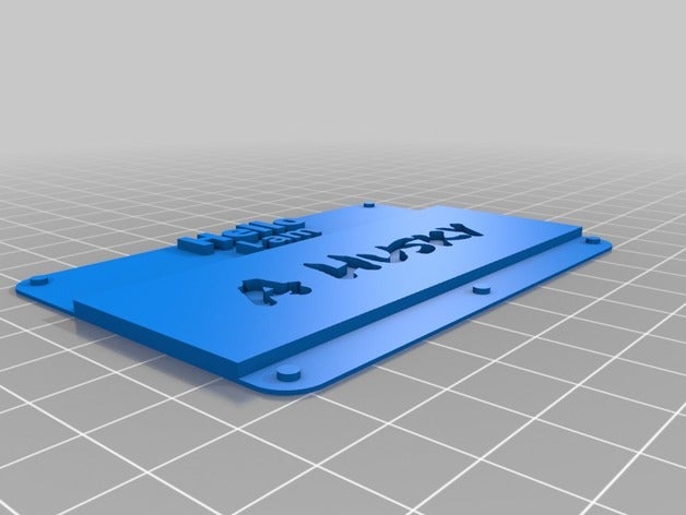 husky tag office personalizzato 3D print model - Mito3D