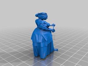 steampunk - female ogre victorian fashion 28mm aos gutbusters whfb 3d print model - Mito3D