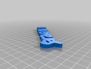 meu personalizados iamburnystext nome de chaveiro, pingente organização 3d print model - Mito3D