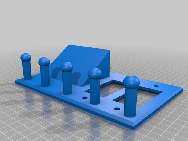 double interrupteur d'éclairage de la plaque porte-clés cubby organisation 3D print model - Mito3D