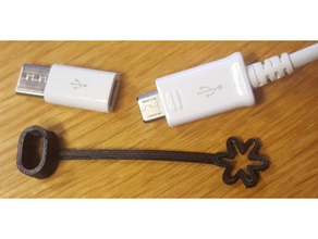 adaptador usb-correa móvil teléfono cable usb 3d print model - Mito3D