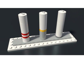 lego compatible pilares de la construcción los juguetes ladrillo edificio bloques columna el cilindro 3d print model - Mito3D