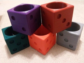 dice cup holder coozie 3d print model - Mito3D