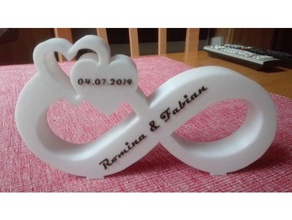 mariage double cœur décor 3d print model - Mito3D