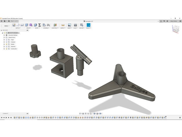 aérographe soutien iwata eclipse outils 3D print model - Mito3D