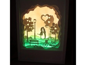 3d resim Gece Işığı dekor 3d print model - Mito3D