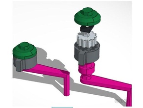 micro rolling riduzione hobby manovella ingranaggi mini in miniatura modulare piccolo 3d print model - Mito3D