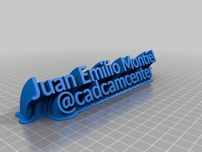 juan montiel de la oficina personalizado 3d print model - Mito3D