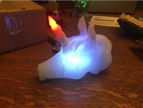 unicorn night light decor animal horn horse lamp led holder nightlight 3d print model - Mito3D