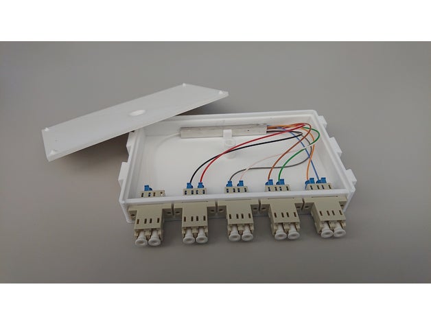 de fibra óptica projecto do gabinete computador plc projeto caixa divisor 3D print model - Mito3D