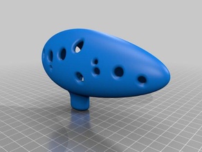 trully cleaned updated 12 hole ocarina music 12-hole musical instrument 3d print model - Mito3D