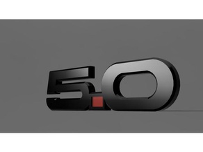 mustang 50 parafango distintivo i veicoli emblema ford 3d print model - Mito3D