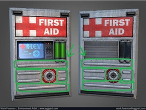 hev first aid station details 1 black mesa half life 2 source steam valve 3d print model - Mito3D