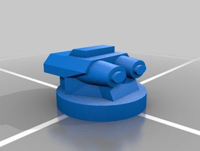 turret spaceship weapon 3d print model - Mito3D