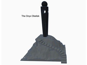 onyx obelisk dungeons & dragons warhammer 40k tabletop games 28mm 32mm dd dnd miniatures mountain stairs steps stone terrain wargames fantasy 3d print model - Mito3D
