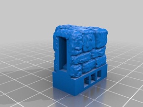 openlock dungeon stone low wall corners toy game accessories 3d print model - Mito3D