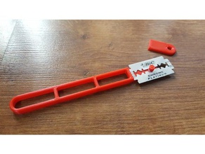 double edged razor handle scoring-Brot Küche Essen filament Messer blade Rasierer Halter 3d print model - Mito3D