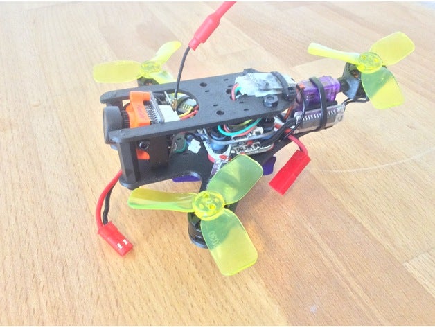 whirlygig mini tricopter v1 desktopfusion fpv 3D print model - Mito3D