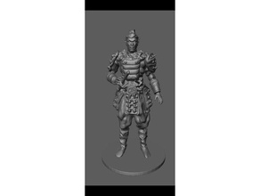 samuray elf minyatür 3d baskı dnd drow dungeons dragons fantezi avcı shadar-kai 3d print model - Mito3D