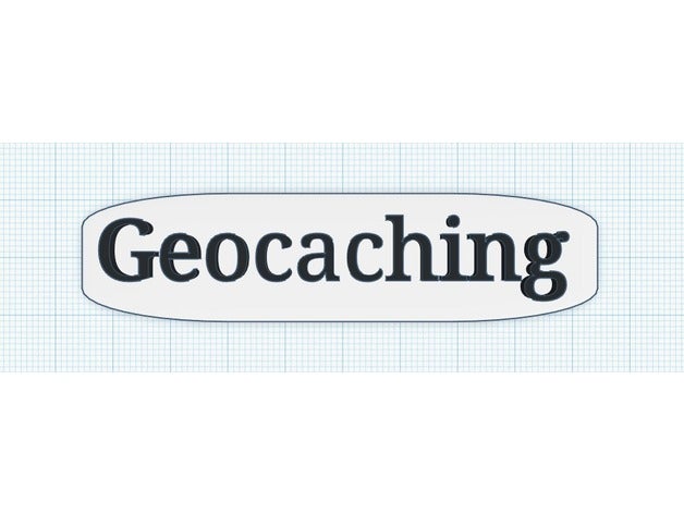 simple geocaching logo sport à l'extérieur madewithtinkercad 3D print model - Mito3D