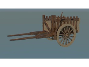 carro carico di madera i veicoli caballo diorama 3d print model - Mito3D
